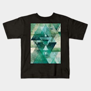 Green Geometric Kids T-Shirt